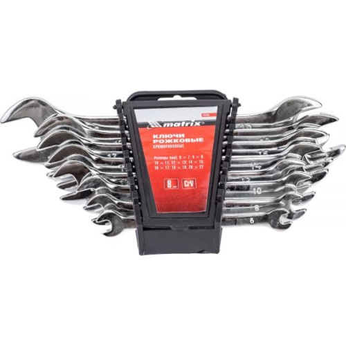 Набор ключей рожковых MATRIX Master 15238 8шт. CrV, Elliptical, зерк. хромирование