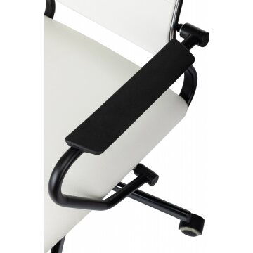 Кресло руководителя Бюрократ CH Balance W-PU белый экокожа крестов. металл черный