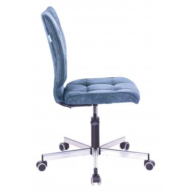 Кресло Бюрократ CH-330M/LT-27 без подлокотников темно-синий крестовина металл