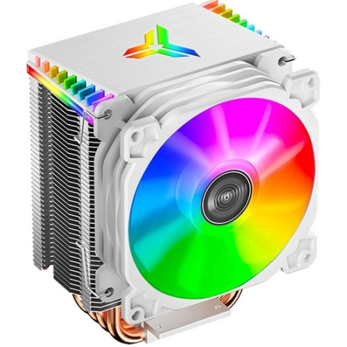 Кулер JONSBO CR-1400 ARGB(White) ARGB (160W, 4-pin PWM, 126mm, Al/Cu, 4x6mm, 1x92mm, 36.0CFM, 30.5dBA, 2300RPM)