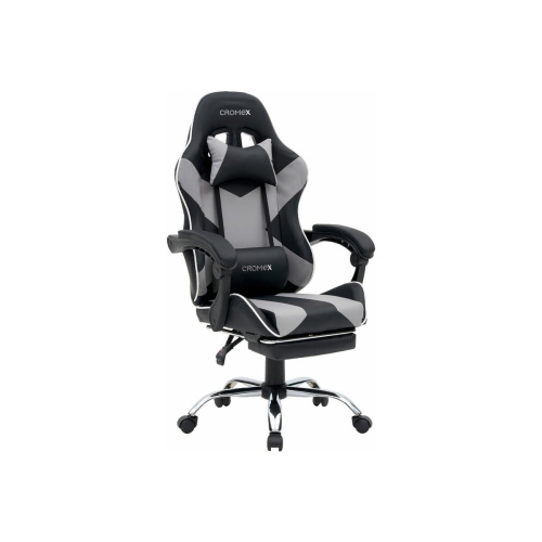 Кресло игровое CROMEX Wave GM-145 (532956) экокожа, черное/серое