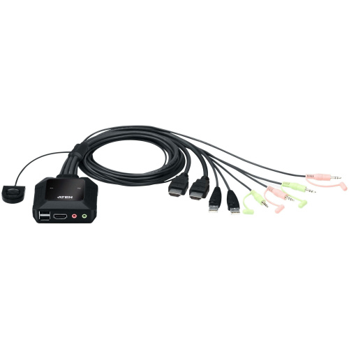 KVM-переключатель Aten CS22H-AT 2-Port USB 4K HDMI Cable KVM Switch