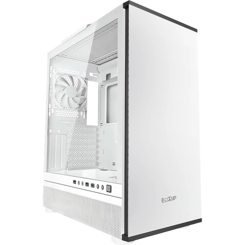 Корпус PcCooler IE200 WH, без БП, Tempered Glass Full Tower, White, TG, SPCC, 1x120mm ARGB E-ATX, ATX, mITX 180/380/220mm 4x2.5", 2x3.5"