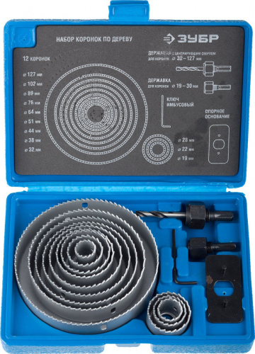 Набор коронок Зубр 29554-H15_z01 по дереву (15пред.)
