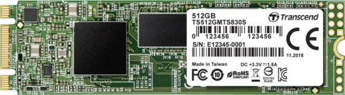 SSD Transcend 830S (TS512GMTS830S) M.2 (80 мм) SATA III, 3D NAND TLC, 512 Гб