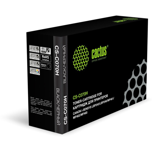 Картридж лазерный Cactus CS-C070H 070H черный (10200стр) для Canon i-SENSYS LBP243/LBP246/MF461/MF463/MF465