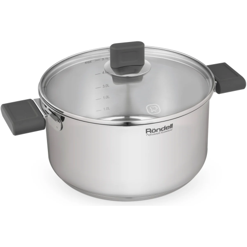 Кастрюля Rondell Quadro RDS-1597 5.1л стальной
