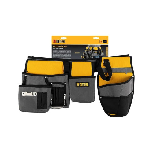 Пояс для инструментов DENZEL 90291 серый