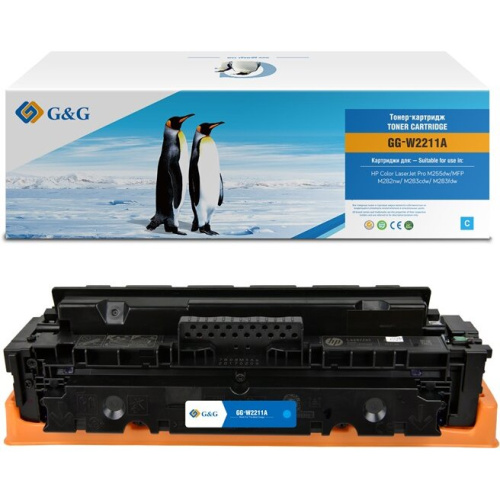 Картридж лазерный G&G GG-W2211A голубой 1250стр для HP M255/MFP M282/M283