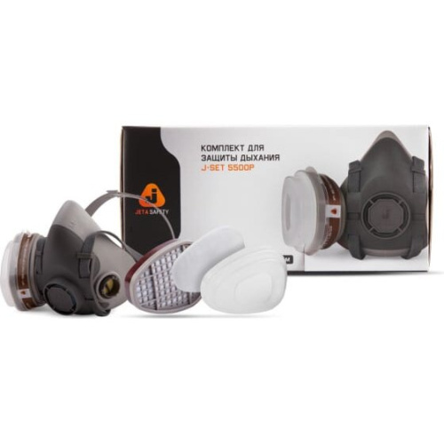 Комплект для защиты дыхания Jeta Safety J-SET 5500P-L (5500PК-L) полумаска из термопласта