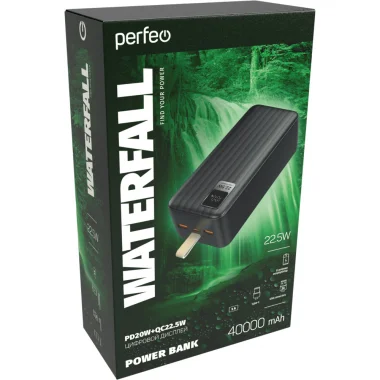 Power bank Perfeo Waterfall PF_D0182 40000mAh Black