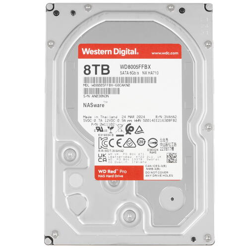 HDD WD Red Pro WD8005FFBX, 8ТБ, SATA III, 3.5"
