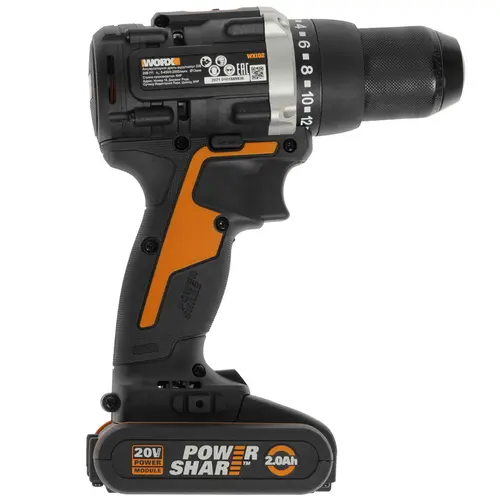Дрель-шуруповерт аккумуляторная WORX WX102 АКБx2 2Ач ЗУ 2
