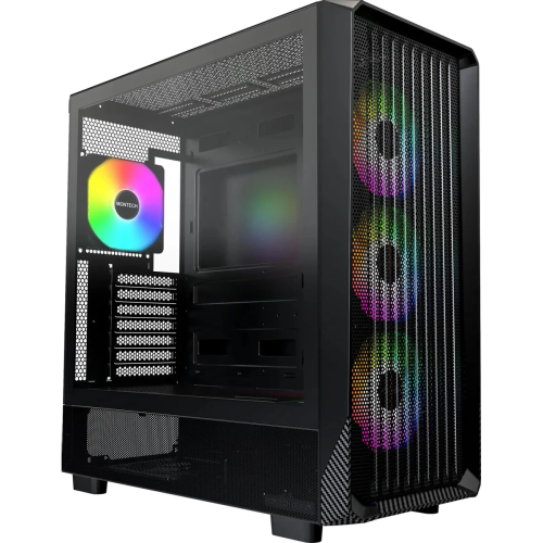 Корпус Montech X5 черный без БП ATX 4x120mm 1xUSB2.0 1xUSB3.0 audio bott PSU