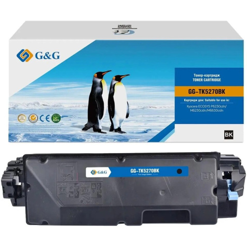 Картридж лазерный G&G GG-TK-5270BK TK5270BK черный (8000стр) для Kyocera ECOSYS P6230cdn/M6230cidn/M6630cidn