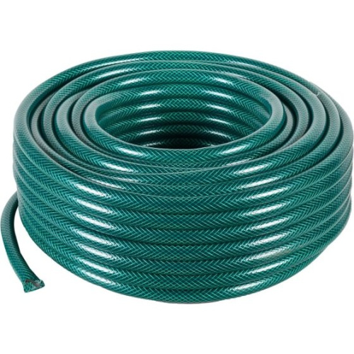 Шланг поливочный Вихрь 73/7/2/2 ПВХ трёхслойный армированный 3/4", 50м (зелёный)