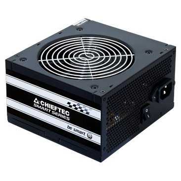 Блок питания CHIEFTEC GPS-500A8, Retail, 500W, v.2.3, КПД 80%, A.PFC, 1x PCI-E (6+2-Pin), 3x SATA, 2x MOLEX, Fan 12cm