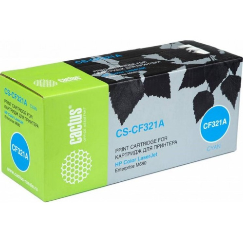 Тонер Картридж Cactus CS-CF321A голубой для HP LJ Color M680 (16500стр.)