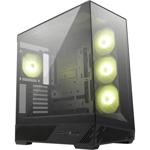Корпус MSI Mag Pano 130R PZ (306-7G32R21-HH9) 2xUSB 3.2 Gen 1, 1xUSB 3.2 Gen2 Type-C, 3x120mm ARGB Reverse Blade Fan, 1x120mm ARGB Fan