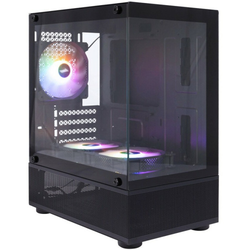 Корпус 1STPLAYER Miku Mi2-A Black (Mi2-A-BK-2F1R-1F1)/ mATX / 3x120mm LED fans