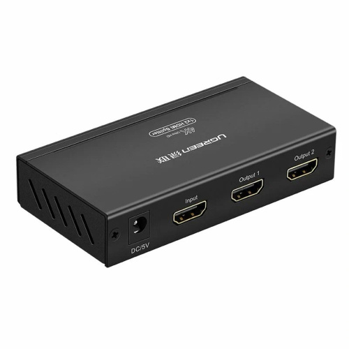 Кабель UGREEN 40201 (40201EU) HDMI 1x2 Splitter with 5V 2A DC power adapter Black