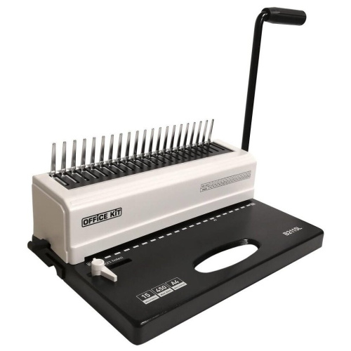 Переплетчик Office Kit B2115L A4/перф.15л.сшив/макс.450л./пластик.пруж. (4.5-51мм)