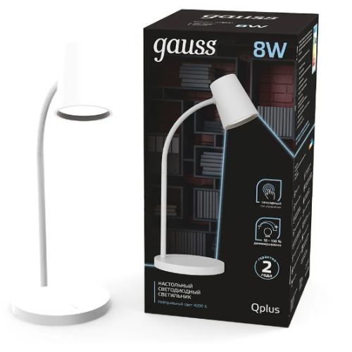 Светильник Gauss GT6031 на подставке белый 8Вт