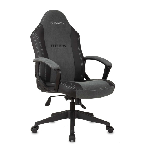 Кресло Zombie Hero текстиль/эко.кожа серый