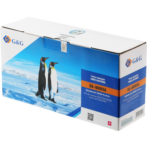 Картридж лазерный G&G GG-Q6003A пурпурный 2000стр для HP CLJ 1600/2600/2605N LBP 5000/5100 Canon