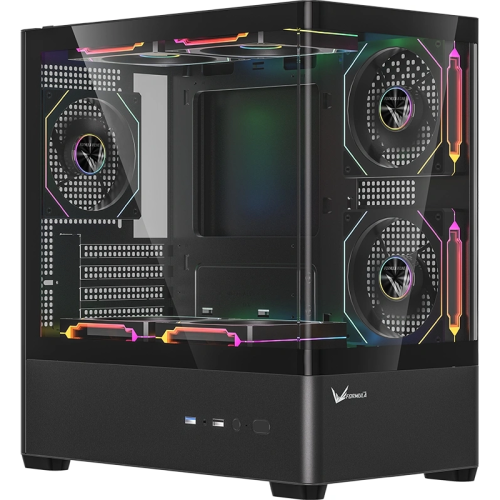 Корпус Formula Crystal U1M черный без БП mATX 1xUSB3.0 1xUSB3.1 audio bott PSU