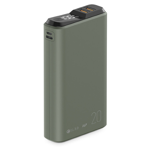 Внешний аккумулятор OLMIO QS-20 (39187) 20000mAh тёмно-зелёный