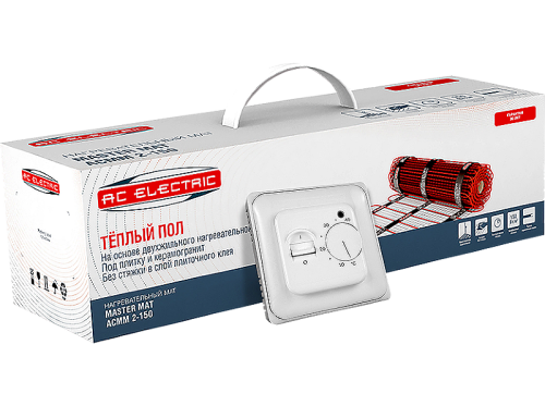 Комплект теплого пола AC Electric ACMM 2-150-3.5 с терморегулятором