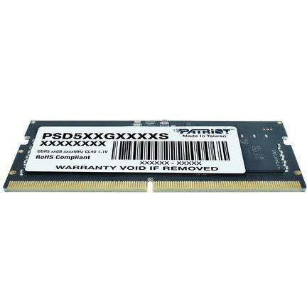 ОЗУ Patriot CL40 (PSD58G480041S) DDR5 8Gb 4800MHz RTL PC5-38400 SO-DIMM 260-pin 1.1В single rank