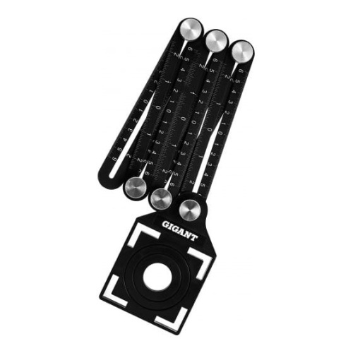 Линейка/угольник Gigant GAR-6-130 130 мм/алюминиевая 6-сторонняя/копировальный шаблон