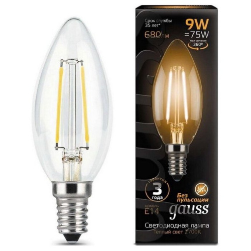 Лампочка Gauss 103801109 Filament Свеча E14