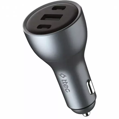 АЗУ TTEC 2CKP05S SmartCharger Trio PD 130W Car Fast Charger 2 USB-C + USB-A Black