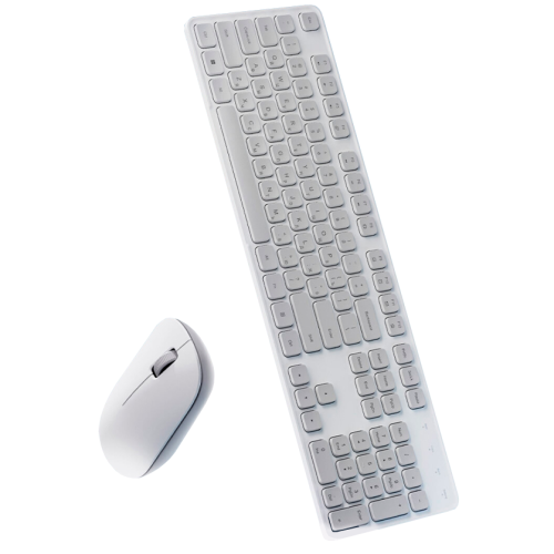 Клавиатура и мышка Xiaomi Mijia WXJS03YM Wireless Set 3 Deep Space Русские буквы White