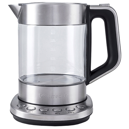 Чайник Kitfort КТ-616 серебристый/черный