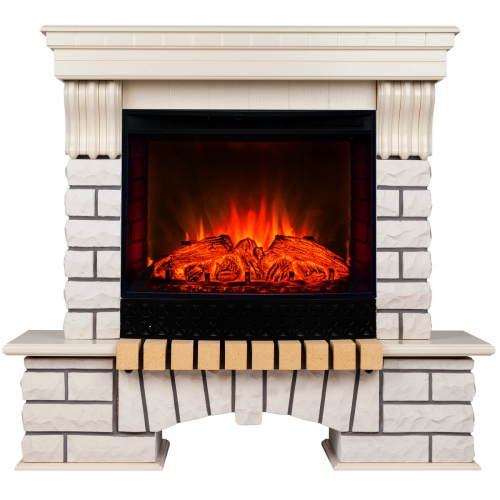 Электрокамин RealFlame Country WT с очагом Evrika 25,5 LED