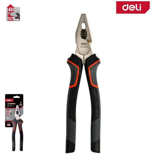 Плоскогубцы Deli DL0004 180мм, Cr-V