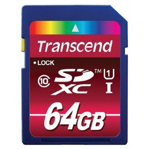 Карта памяти Transcend TS64GSDXC10U1 SDXC Ultimate, 64GB UHS-I Class 10 U1