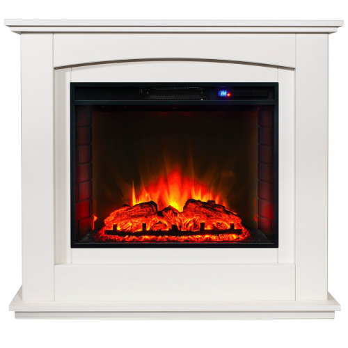 Электрокамин RealFlame Canada 25,5 WT белый с очагом Sparta 25,5 LED