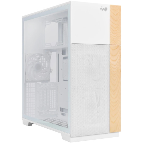 Корпус In-Win F5 (IW-CS-F5WHI-3AN140P), без БП, Full-Tower, TG, 3x140mm ARGB, 2xUSB-A 3.0 + 1xUSB-C 3.2, E-ATX, ATX, mITX White