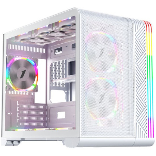 Корпус 1STPLAYER VT6 ARGB White (VT6-WH-3FS7-W) / mATX / 3x120mm ARGB fans