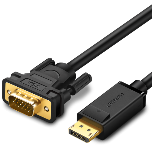 Кабель UGREEN DP105 10247 DP Male to VGA Male Cable 1.5m Black