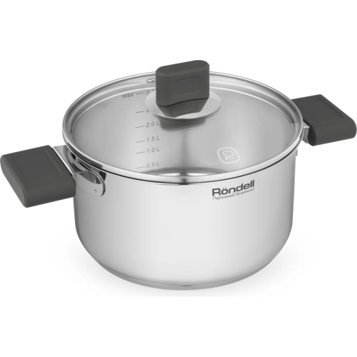 Кастрюля Rondell Quadro RDS-1596 3.1л стальной