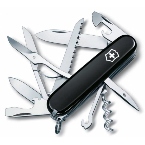 Нож перочинный Victorinox Huntsman (1.3713.3) 91мм 15функций черный карт.коробка