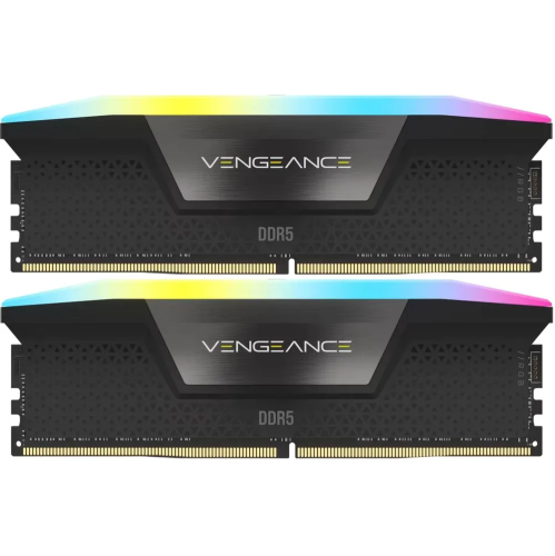 ОЗУ CORSAIR Vengeance RGB CMH128GX5M2B6400C42 128GB (2 x 64GB) 288-Pin PC RAM DDR5 6400 (PC5 51200)