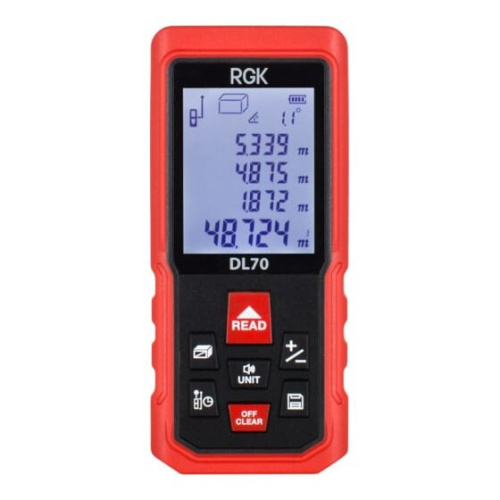 Лазерный дальномер RGK DL70 с угломером 4610011873911