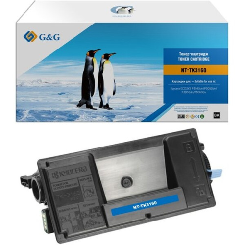 Картридж лазерный G&G GG-TK3160 черный (12500стр) для Kyocera ECOSYS P3045dn/P3050dn/P3055dn/P3060dn